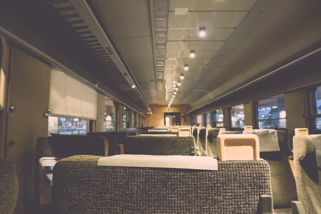 Alone on a train