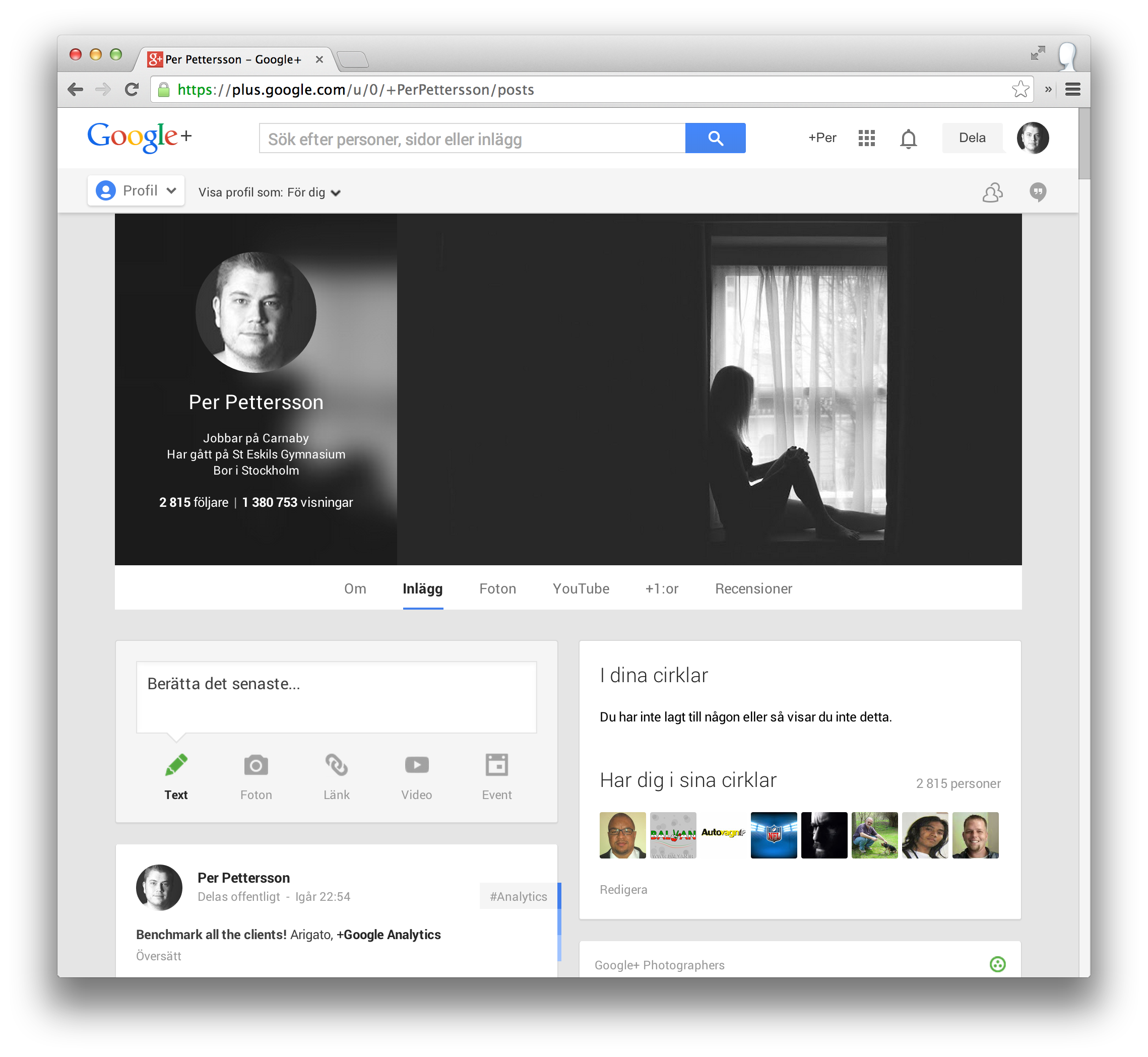 Google+ profile